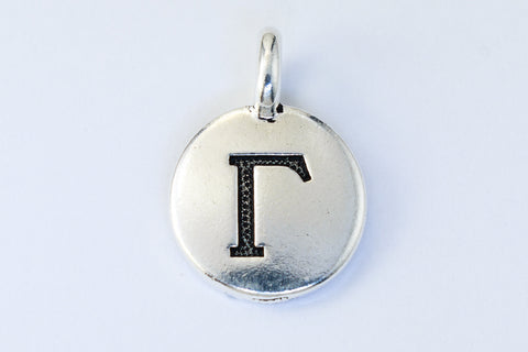 17mm Antique Silver Tierracast Pewter Gamma Charm #CKA240-General Bead