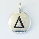 17mm Antique Silver Tierracast Pewter Delta Charm #CKA241-General Bead