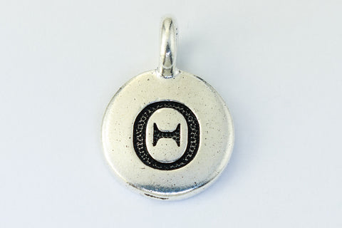 17mm Antique Silver Tierracast Pewter Theta Charm #CKA242-General Bead