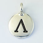 17mm Antique Silver Tierracast Pewter Lambda Charm #CKA243-General Bead