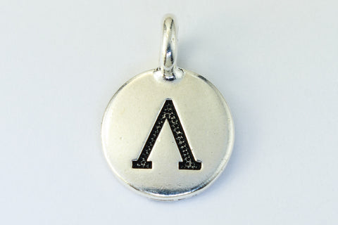 17mm Antique Silver Tierracast Pewter Lambda Charm #CKA243-General Bead