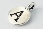 17mm Antique Silver Tierracast Pewter Letter "A" Charm #CKA252-General Bead