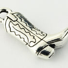 18.5mm Antique Silver Tierracast Pewter Cowboy Boot Charm (20 Pcs) #CKA253-General Bead