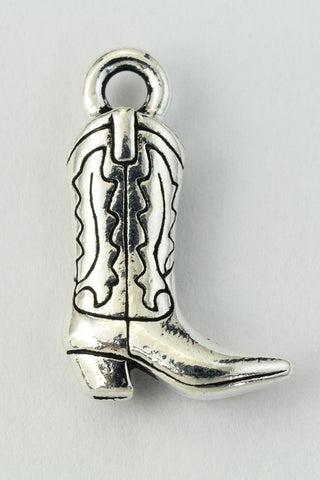 18.5mm Antique Silver Tierracast Pewter Cowboy Boot Charm (20 Pcs) #CKA253-General Bead