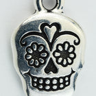 18.5mm Antique Silver Tierracast Pewter Sugar Skull Drop (20 Pcs) #CKA264-General Bead