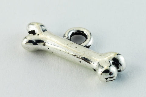 16mm Antique Silver Tierracast Pewter Bone Charm (20 Pcs) #CKA271-General Bead