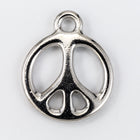 19mm Rhodium TierraCast Peace Charm #CKA281-General Bead