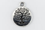 19mm Antique Silver Tierracast Tree of Life Charm #CKA285-General Bead