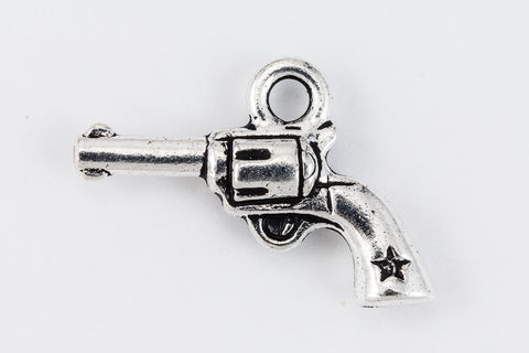 20mm Antique Silver Tierracast Six Shooter Charm #CKA299-General Bead
