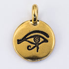 17mm Antique Gold Tierracast Eye of Horus Charm #CKA300-General Bead