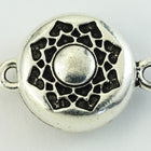 18mm Antique Silver Tierracast Pewter Lotus Magnetic Clasp (5 Sets) #CKA305-General Bead