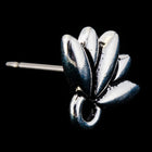 10mm Antique Silver Tierracast Pewter Lotus Ear Post #CKA308-General Bead