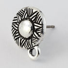 14mm Antique Silver Tierracast Pewter Ethnic Ear Post #CKA310-General Bead