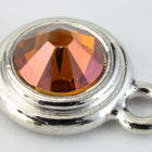 34ss Copper/Bright Silver Tierracast Bezel Ear Post with Loop #CKA316-General Bead