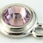 34ss Lt. Amethyst/Bright Silver Tierracast Bezel Ear Post with Loop #CKA316-General Bead