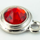 34ss Lt. Siam/Bright Silver Tierracast Bezel Ear Post with Loop #CKA316-General Bead