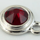 34ss Siam/Bright Silver Tierracast Bezel Ear Post with Loop #CKA316-General Bead