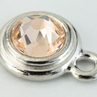 34ss Silk/Bright Silver Tierracast Bezel Ear Post with Loop #CKA316-General Bead