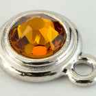 34ss Topaz/Bright Silver Tierracast Bezel Ear Post with Loop #CKA316-General Bead