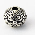10mm x 8mm Antique Silver Tierracast Pewter Oasis Large Hole Bead #CKA320-General Bead