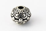 10mm x 8mm Antique Silver Tierracast Pewter Oasis Large Hole Bead #CKA320-General Bead