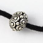 10mm x 8mm Antique Silver Tierracast Pewter Oasis Large Hole Bead #CKA320-General Bead