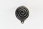 17mm Antique Silver Tierracast Pewter Spiral Ear Clip with Loop #CKA325-General Bead