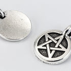 16.6mm Antique Silver Tierracast Pentagram Charm #CKA350-General Bead