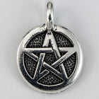 16.6mm Antique Silver Tierracast Pentagram Charm #CKA350-General Bead