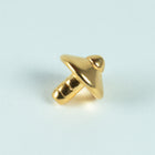 8mm Bright Gold TierraCast Basic Glue-In Bead Cap (20 Pcs) #CK360-General Bead