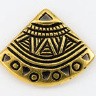 15mm Antique Gold Tierracast Pewter Ethnic Fan Link (15 Pcs) #CKA375-General Bead
