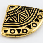 15mm Antique Gold Tierracast Pewter Ethnic Fan Link (15 Pcs) #CKA375-General Bead