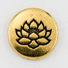 12mm Antique Gold Tierracast Lotus Button (20 Pcs) #CKA384-General Bead