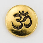 12mm Antique Gold Tierracast "Om" Button (20 Pcs) #CKA385-General Bead