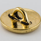 12mm Antique Gold Tierracast "Om" Button (20 Pcs) #CKA385-General Bead