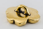 16mm Antique Gold Tierracast Apple Blossom Button (15 Pcs) #CKA387-General Bead