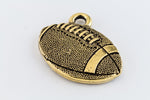 17.5mm Antique Gold Tierracast Pewter Football Charm #CKA389-General Bead