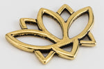 19mm Antique Gold Tierracast Pewter Open Lotus Link (10 Pcs) #CKA412-General Bead