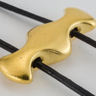 19mm Antique Gold Tierracast Two Hole Hourglass Spacer Bar (10 Pcs) #CKA413-General Bead