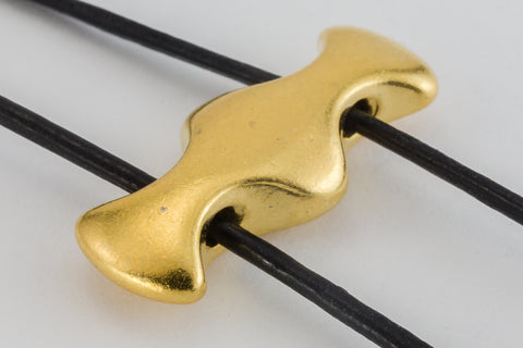 19mm Antique Gold Tierracast Two Hole Hourglass Spacer Bar (10 Pcs) #CKA413-General Bead