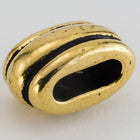 6mm x 2mm Antique Gold Tierracast Deco Barrel (10 Pcs) #CKA416-General Bead
