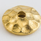 8mm Bright Gold Tierracast Pewter Hammered Bead Cap (10 Pcs) #CKF426-General Bead