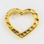 14mm Gold Tierracast Hammered Heart Link #CKA442-General Bead