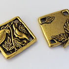 21mm Antique Gold Tierracast Botanical Birds Link #CKA443-General Bead
