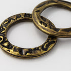 3/4" Antique Brass Tierracast Pewter Flora Ring Link #CKE444-General Bead