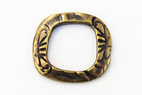 5/8" Antique Brass Tierracast Pewter Jardin Square Link #CKE445-General Bead