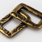 17mm Antique Brass Tierracast Pewter Jardin Rectangle Link #CKE447-General Bead