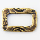 17mm Antique Brass Tierracast Pewter Jardin Rectangle Link #CKE447-General Bead