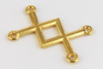 28mm Gold Tierracast Pewter Criss-Cross Link #CKA452-General Bead