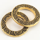 5/8" Antique Gold TierraCast Pewter Spiral Ring (20 Pcs) #CK475-General Bead